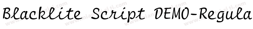 Blacklite Script DEMO-Regula字体转换